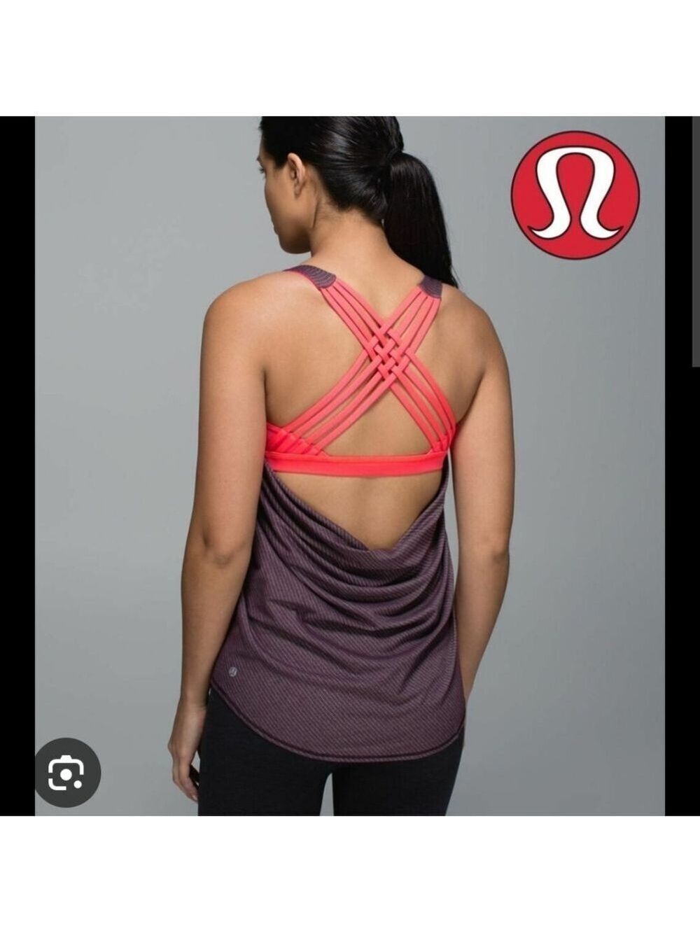 Lululemon Wild Tank Heathered Purple Coral Large